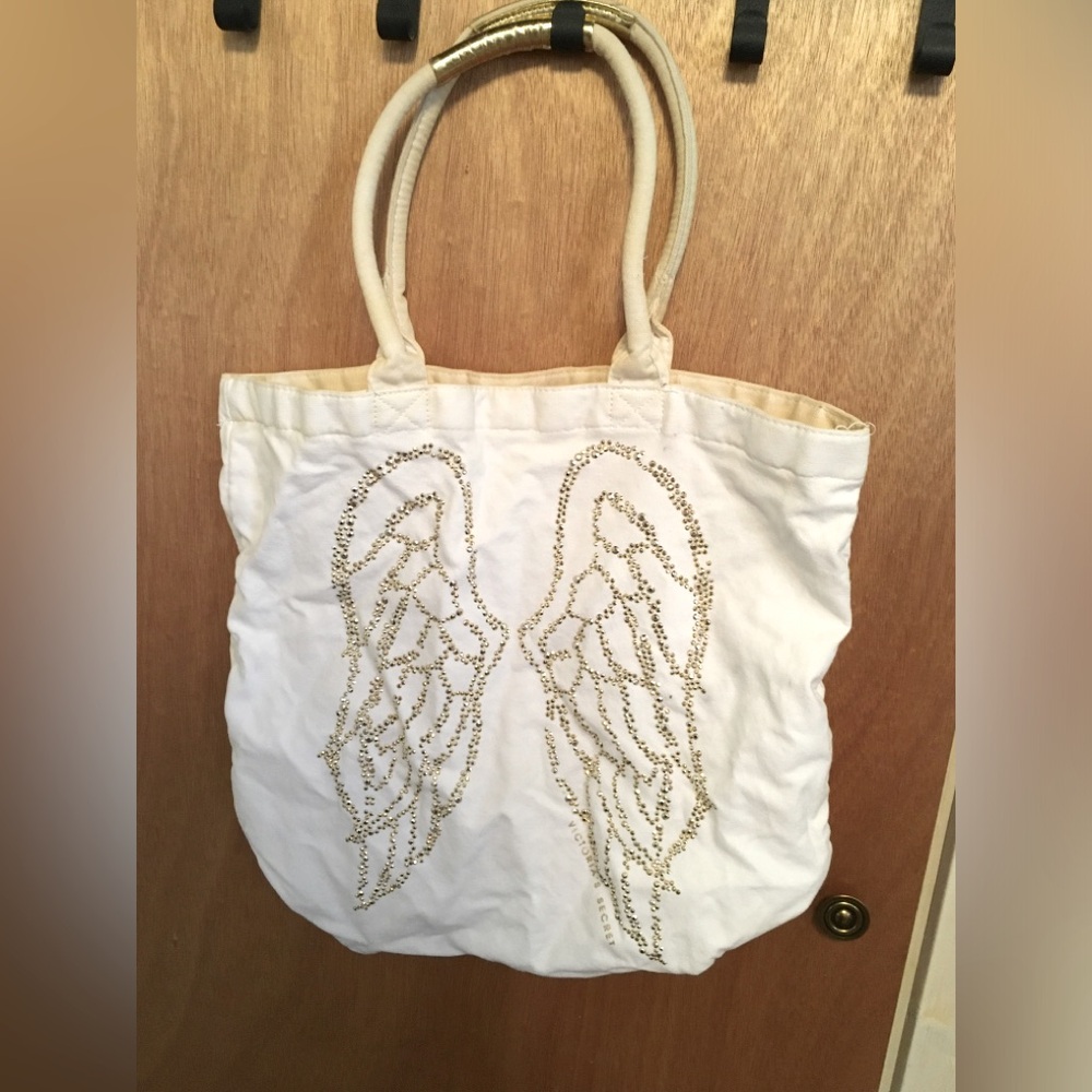 Victoria's Secret Angels tote bag with embellished wings design